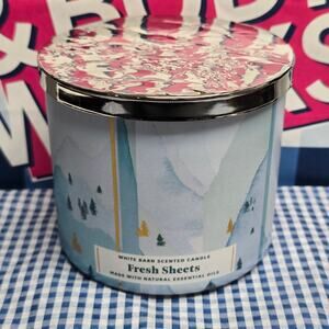 BBW Fresh Sheets Large 3 Wick Candle Home Fragrance Decor